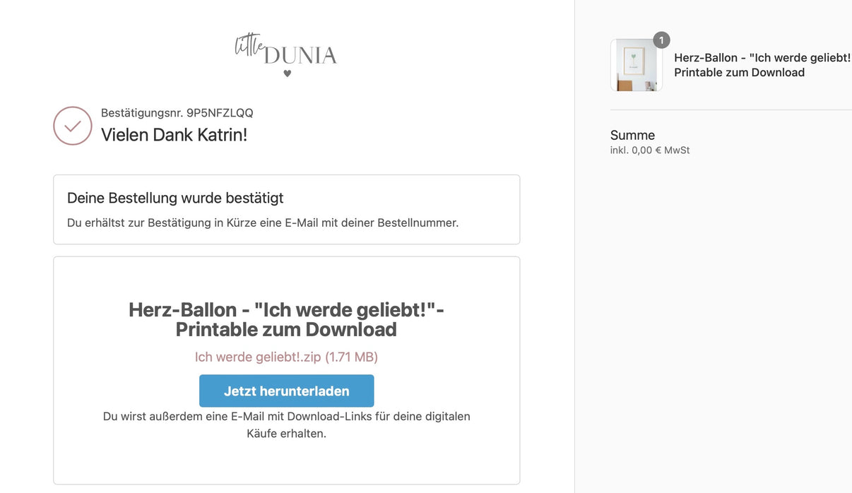 Rosa Punkte - "Ich bin gut so, wie ich bin"- Printable zum Download