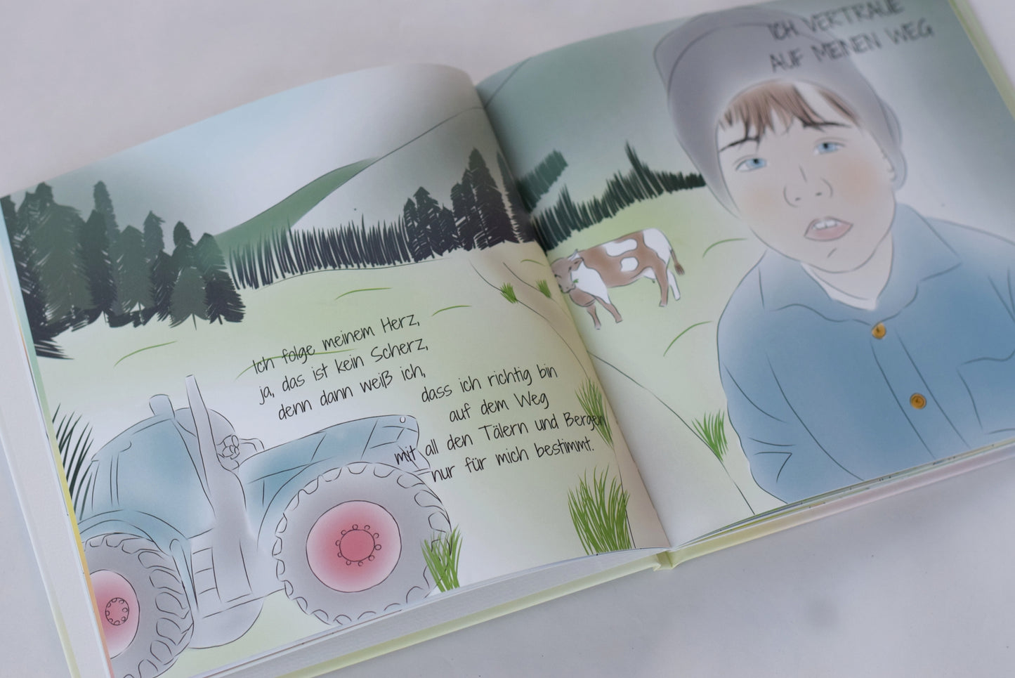 All-In Geschenkset: Kinderbuch - "Ich bin" mit Geschenkbeutel & Wimpelkette (verschiedene Desings)
