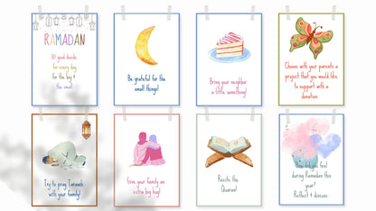 Kinder-Gute Taten Karten zur Ramadan Fastenzeit - Printable zum Download