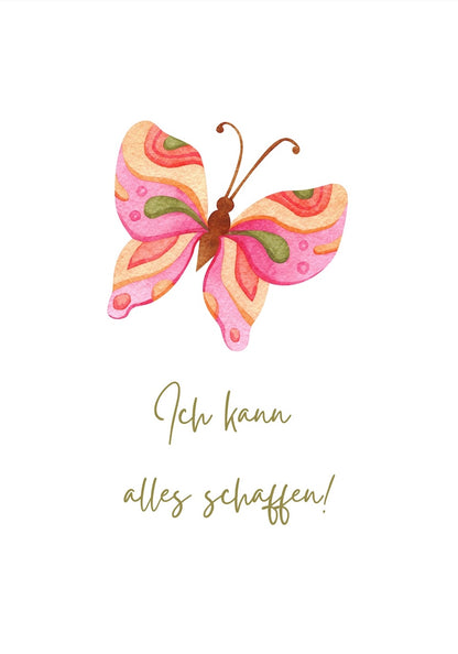 Schmetterling-Poster "Ich kann alles schaffen!"- Printable zum Download