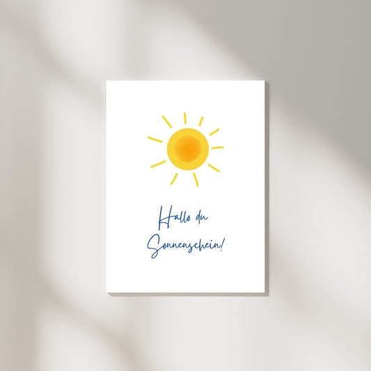 Sonne-Poster "Hallo du Sonnenschein!"- Printable zum Download
